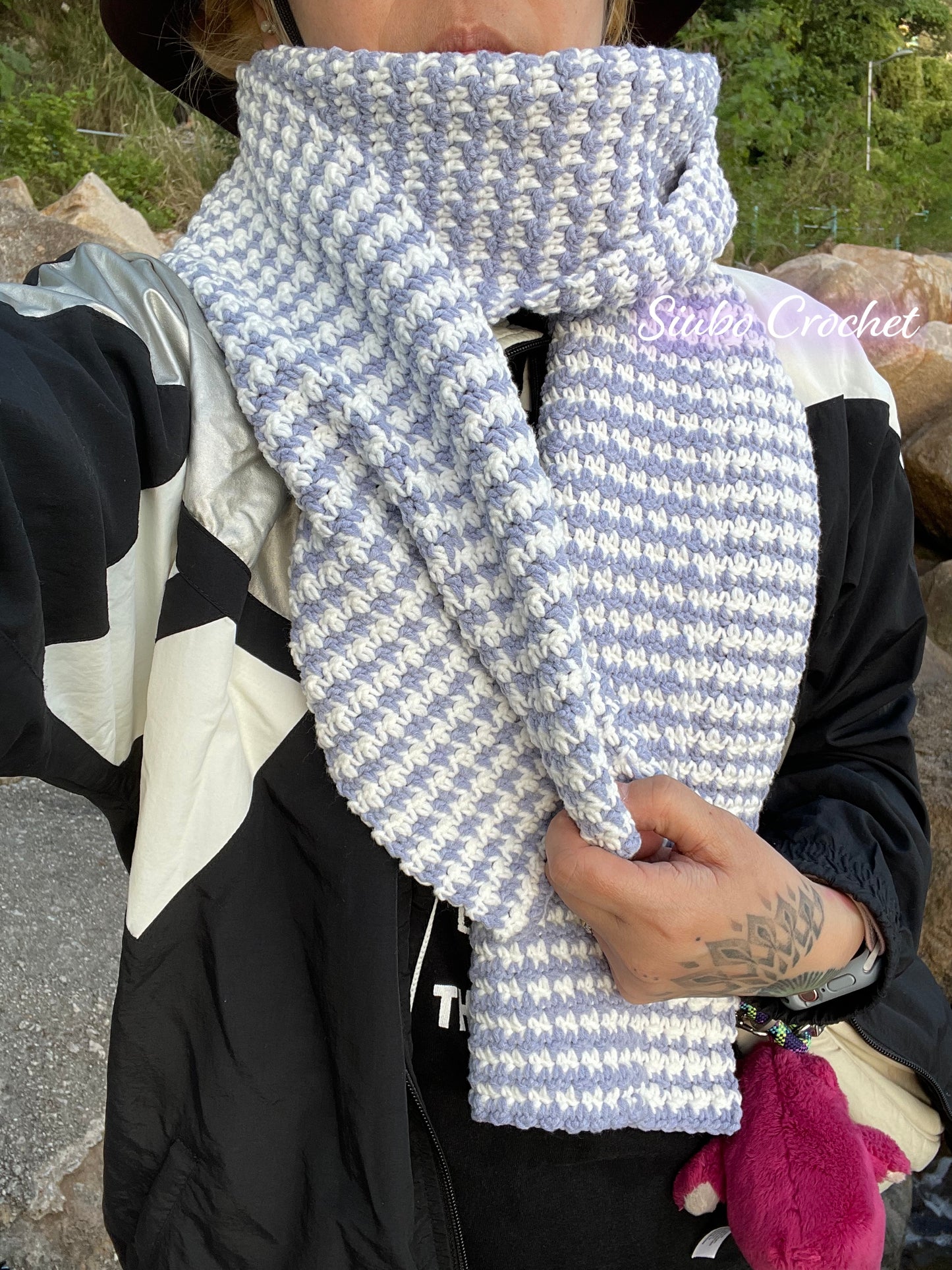 DIY材料包 花格圍巾 Grille Stitch Scarf