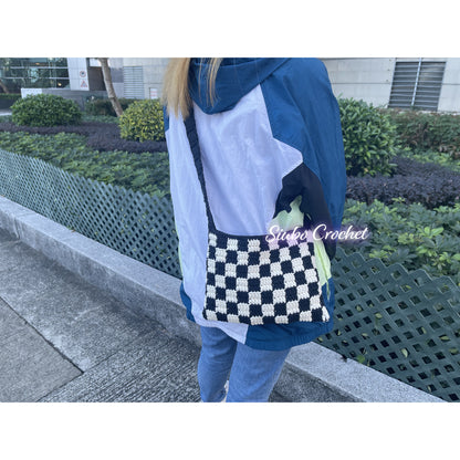 DIY材料包 方格側揹袋 Checkered Shoulder Bag