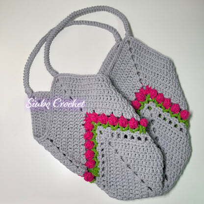 DIY材料包 鬱金香手提袋 Tulip/Granny Square Bag