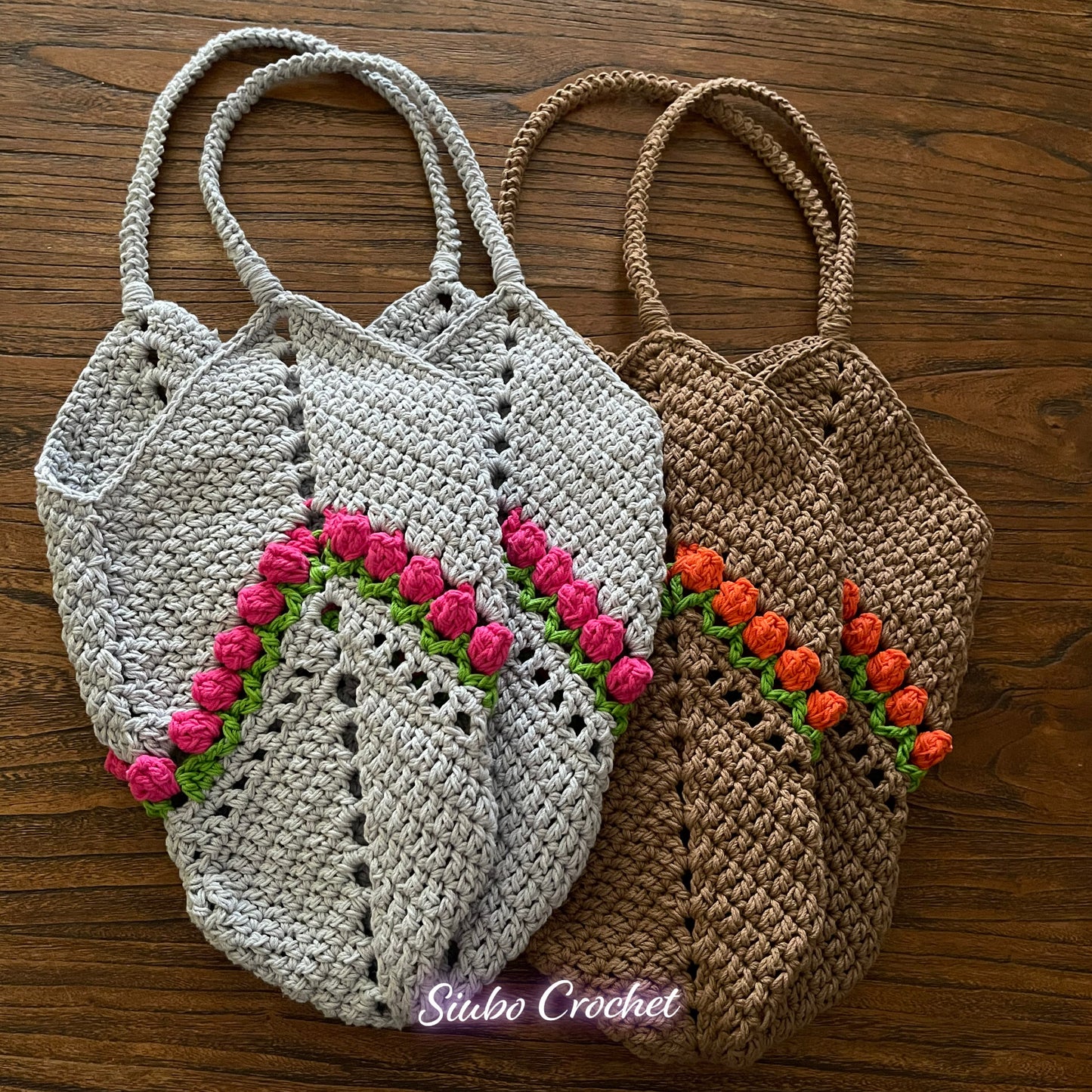 DIY材料包 鬱金香手提袋 Tulip/Granny Square Bag