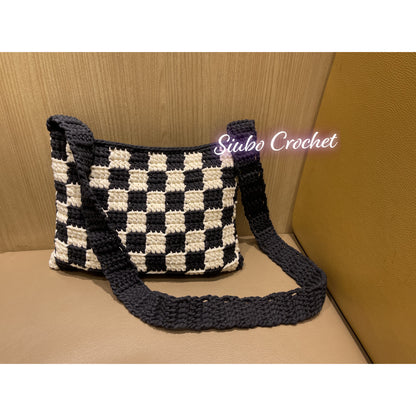 DIY材料包 方格側揹袋 Checkered Shoulder Bag