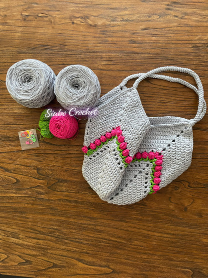 DIY材料包 鬱金香手提袋 Tulip/Granny Square Bag